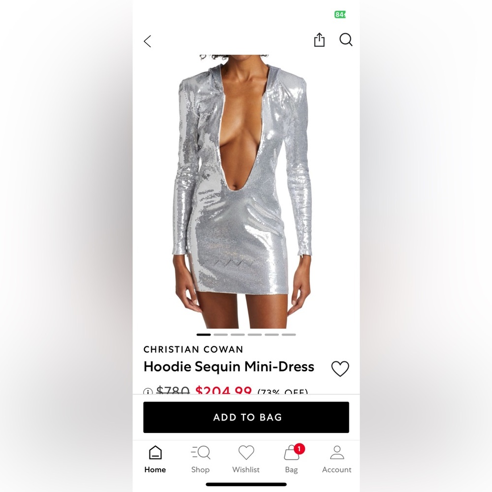 Christian Cowan Sequin Hoodie Dress!
